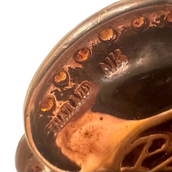 Rose Gold Over Sterling Garnet Rose Pendant - Picture 10 of 11